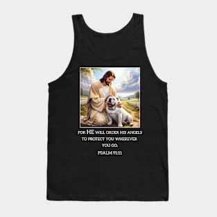 Psalm 99 11 Jesus and a Bulldog Tank Top